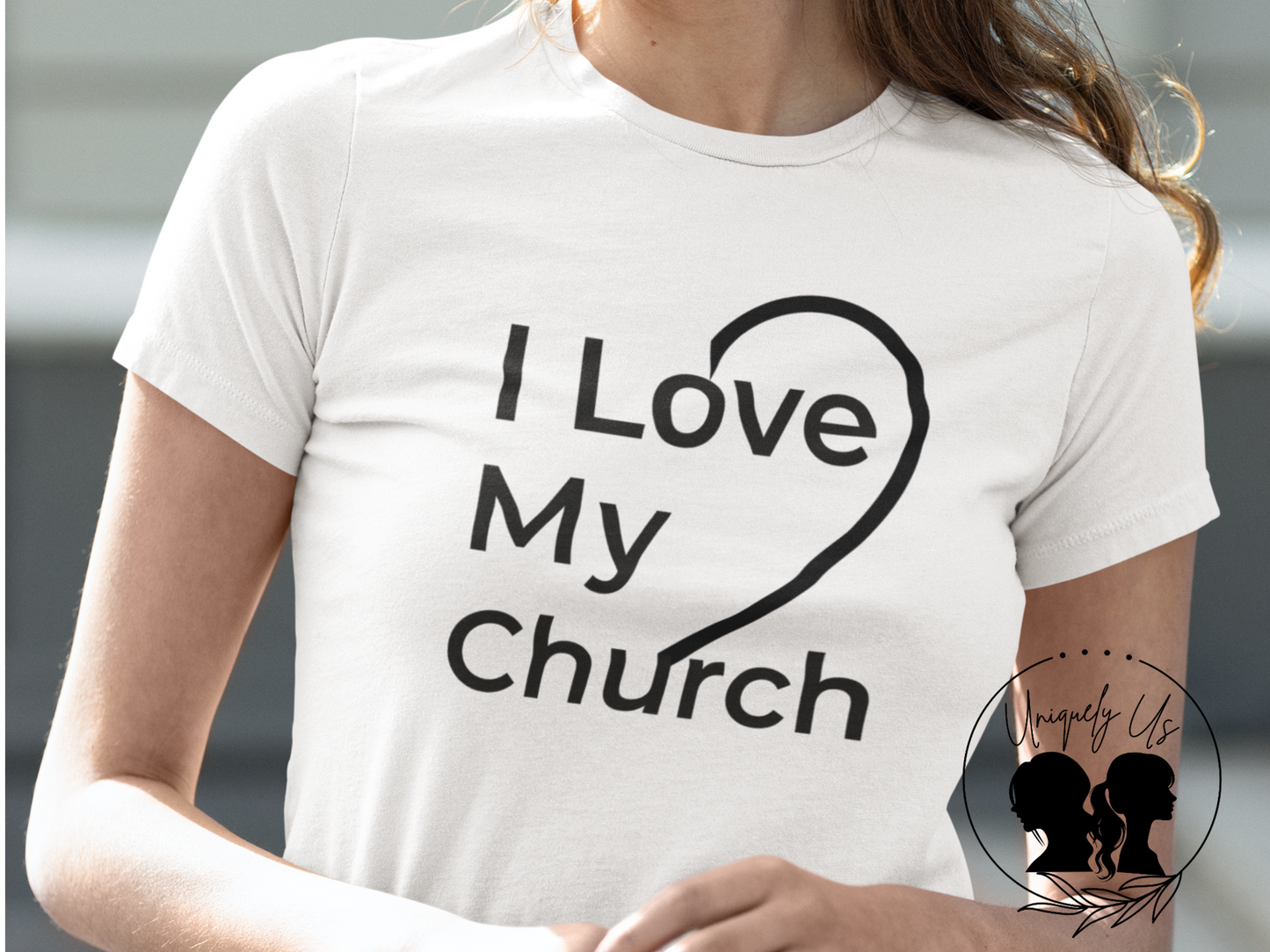 I Love My Church - Half Heart - Softstyle T-Shirt