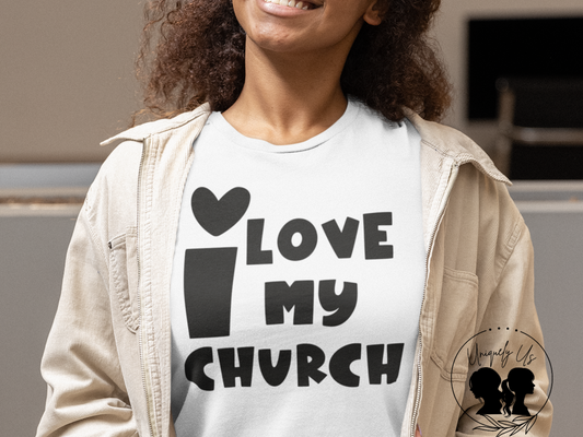 I Love My Church - Heart- Softstyle T-Shirt