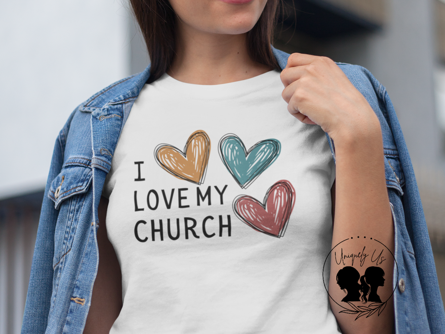 I Love My Church - Different Colored Hearts- Softstyle T-Shirt