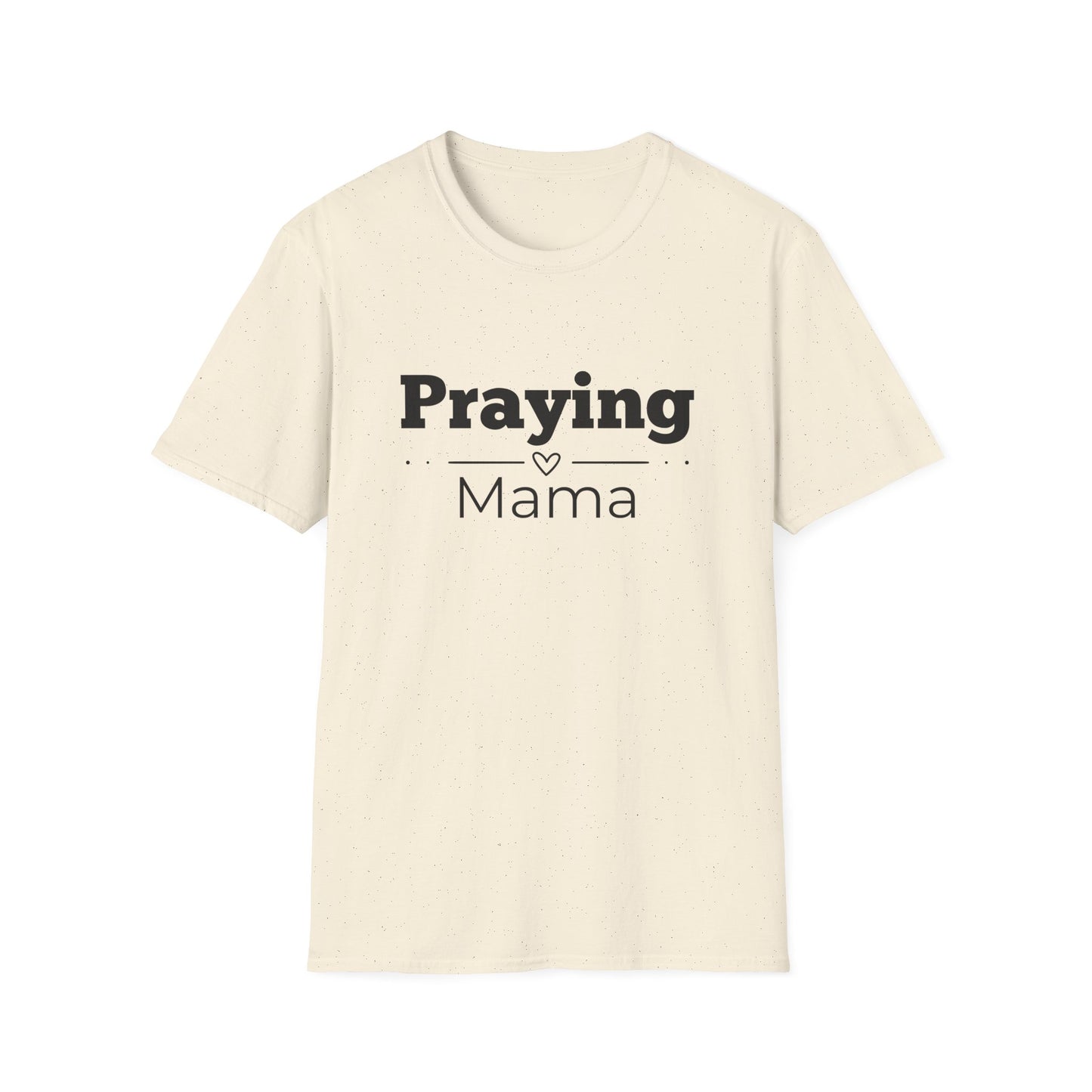 Praying Mama - Straight Line Design - Softstyle T-Shirt