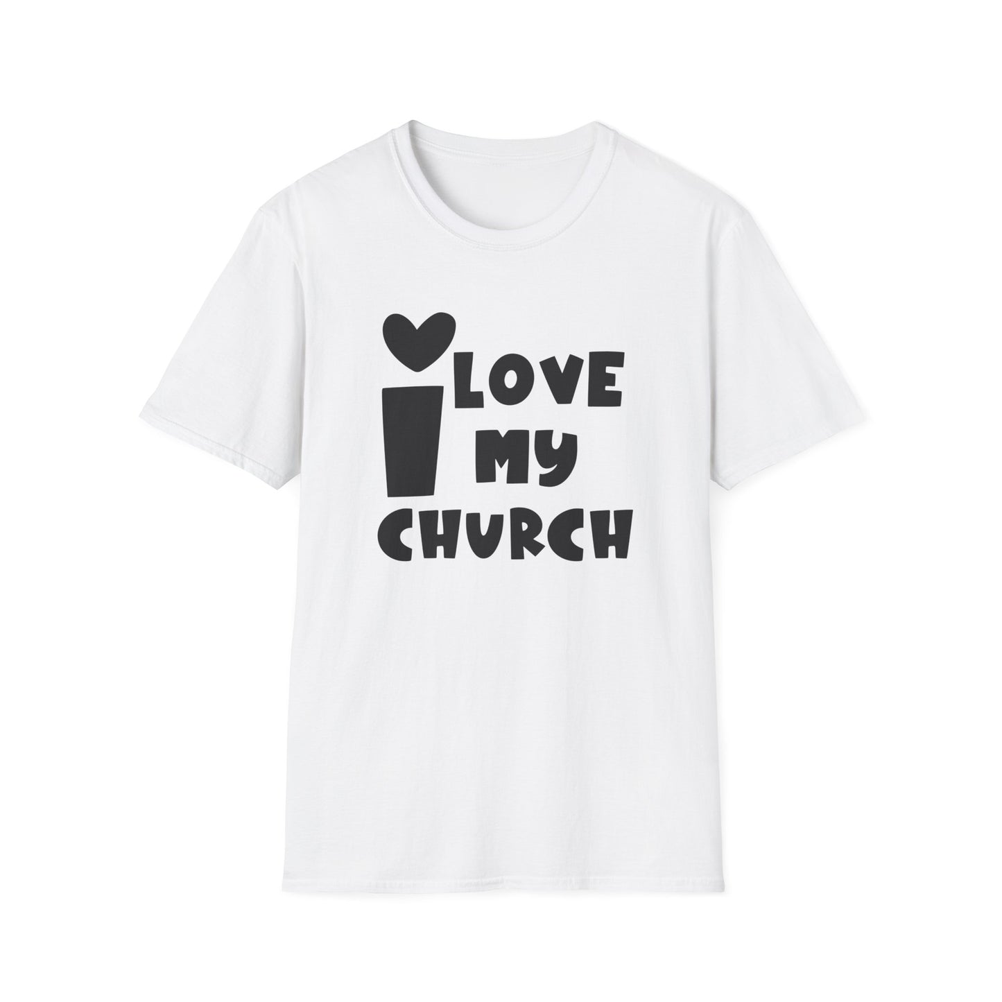 I Love My Church - Heart- Softstyle T-Shirt