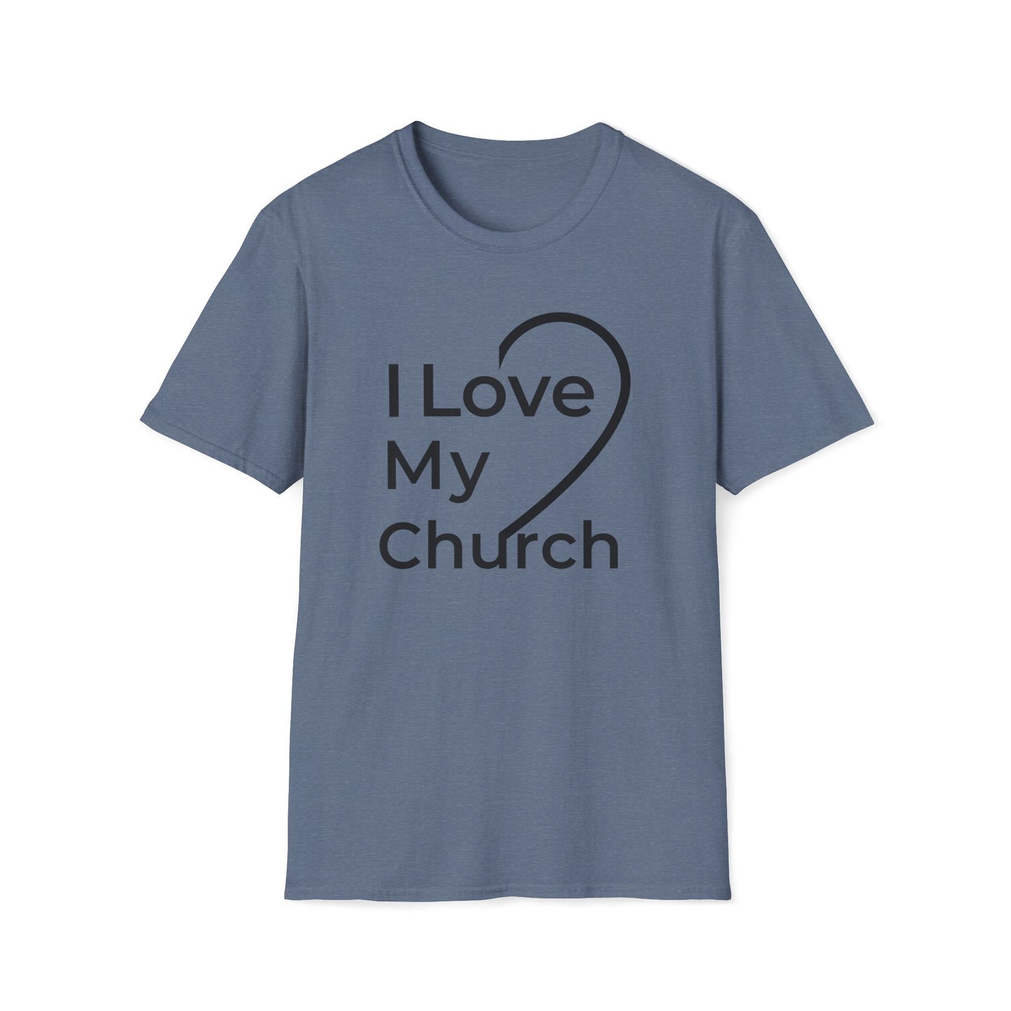 I Love My Church - Half Heart - Softstyle T-Shirt
