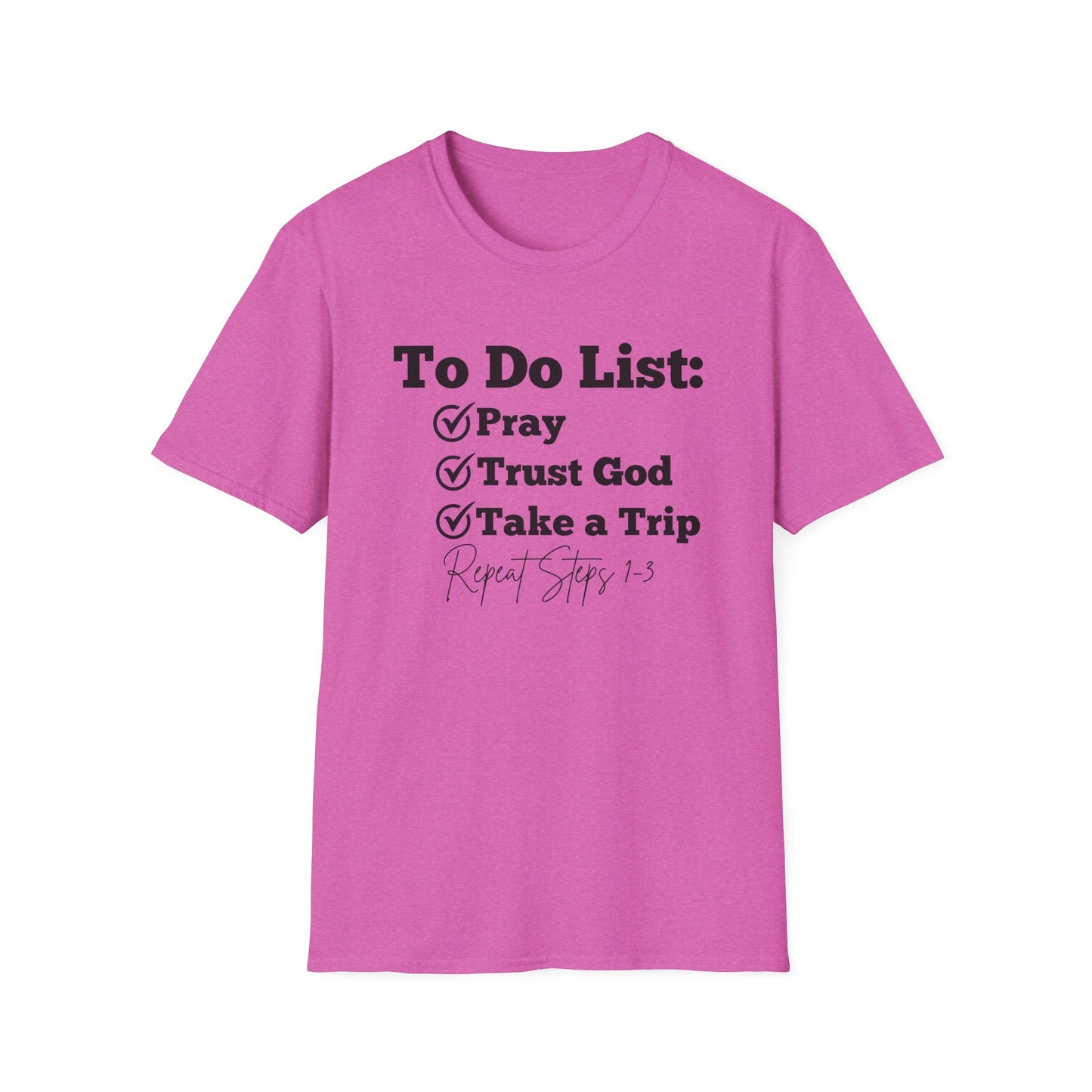 Travel -To Do List - Softstyle T-Shirt