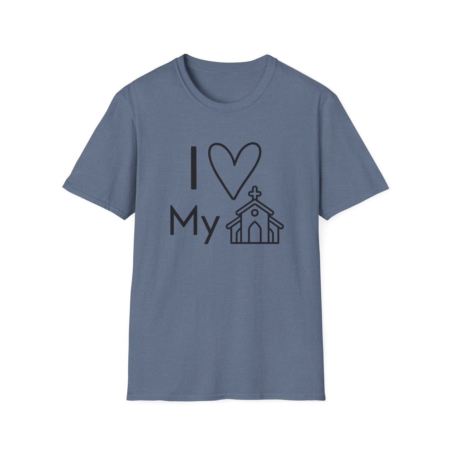 I Love My Church - Emoji - Softstyle T-Shirt