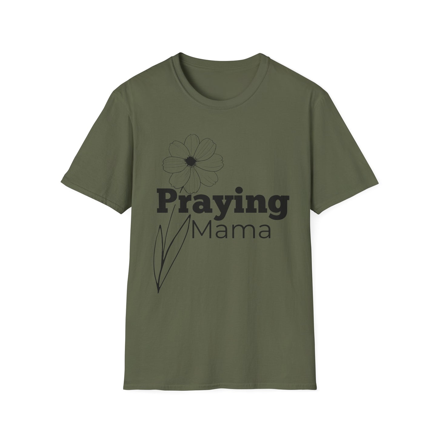 Praying Mama - Floral Design - Softstyle T-Shirt