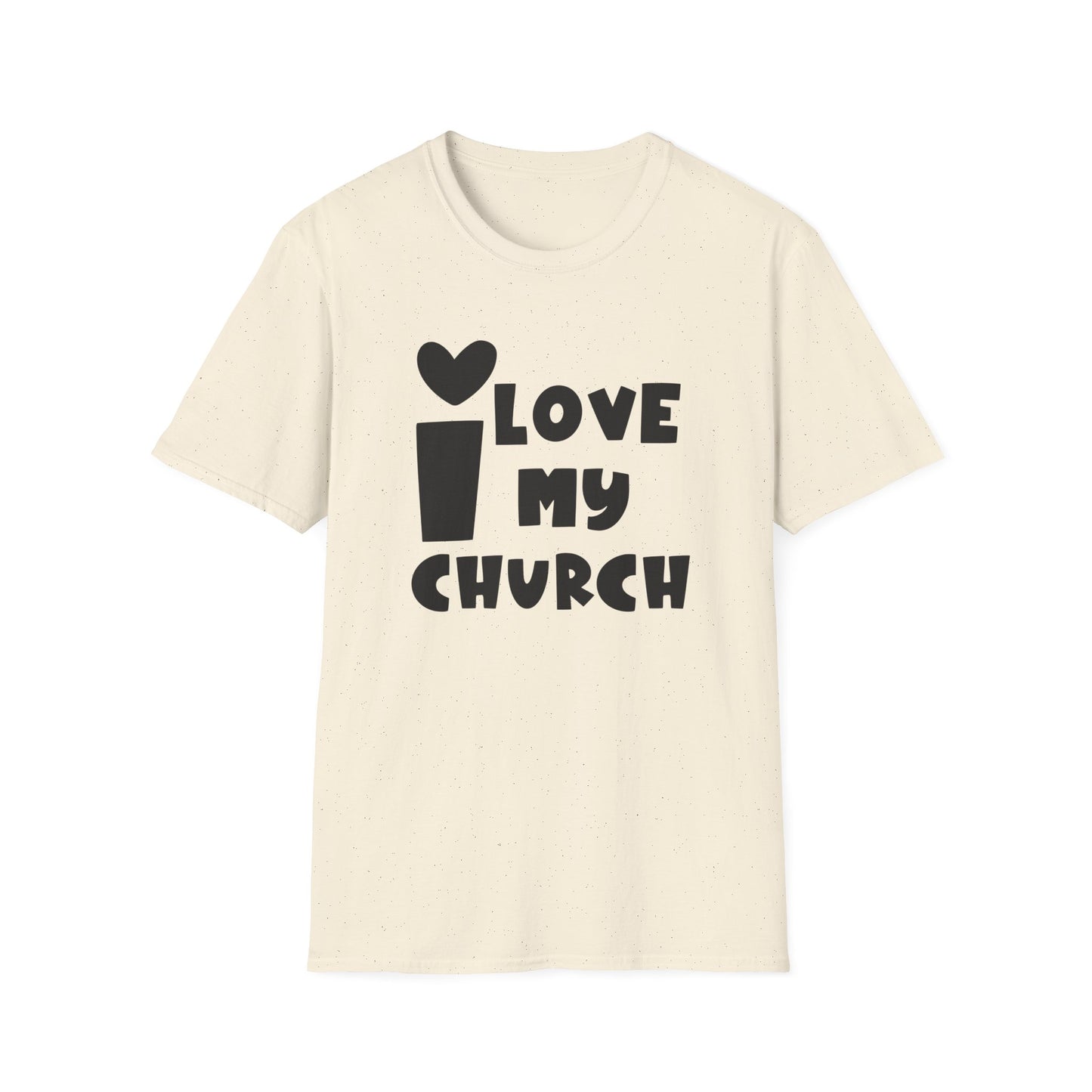 I Love My Church - Heart- Softstyle T-Shirt