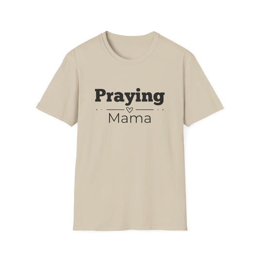 Praying Mama - Straight Line Design - Softstyle T-Shirt