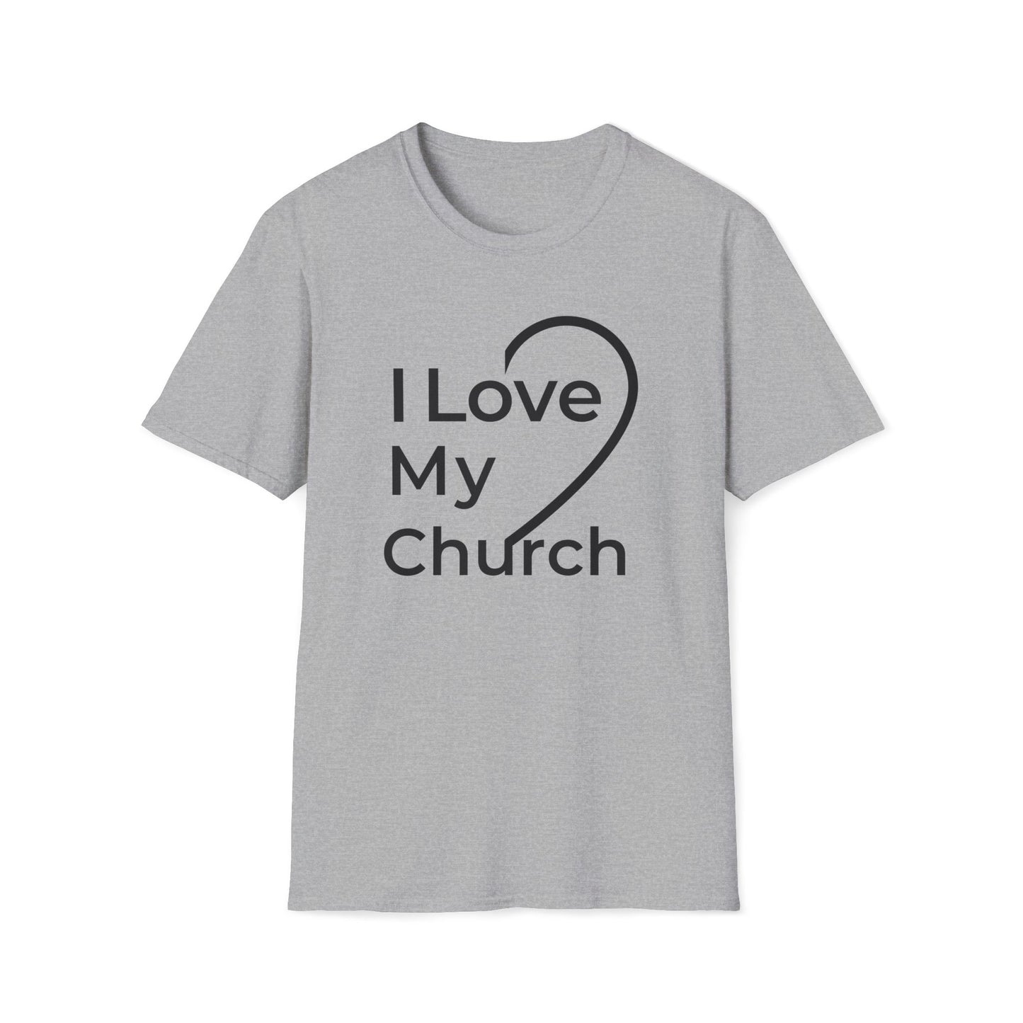 I Love My Church - Half Heart - Softstyle T-Shirt