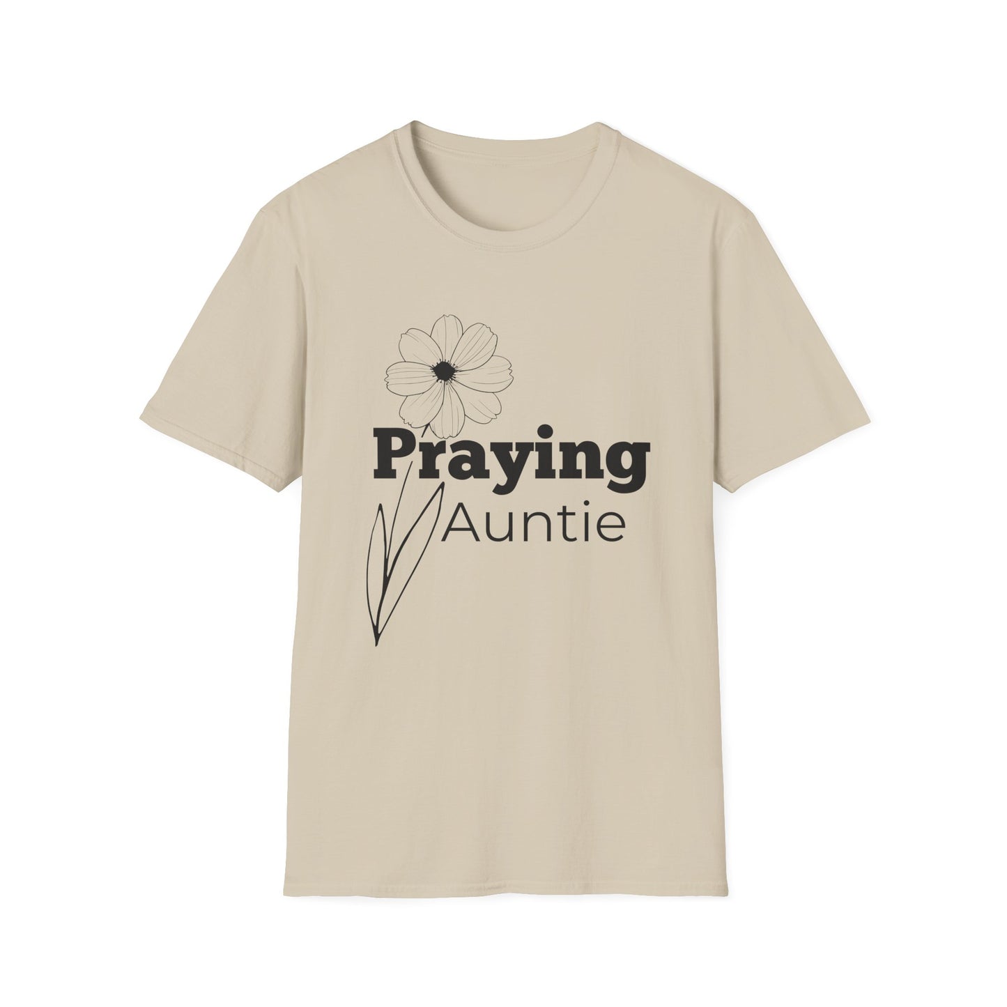 Praying Auntie - Floral Design- Softstyle T-Shirt