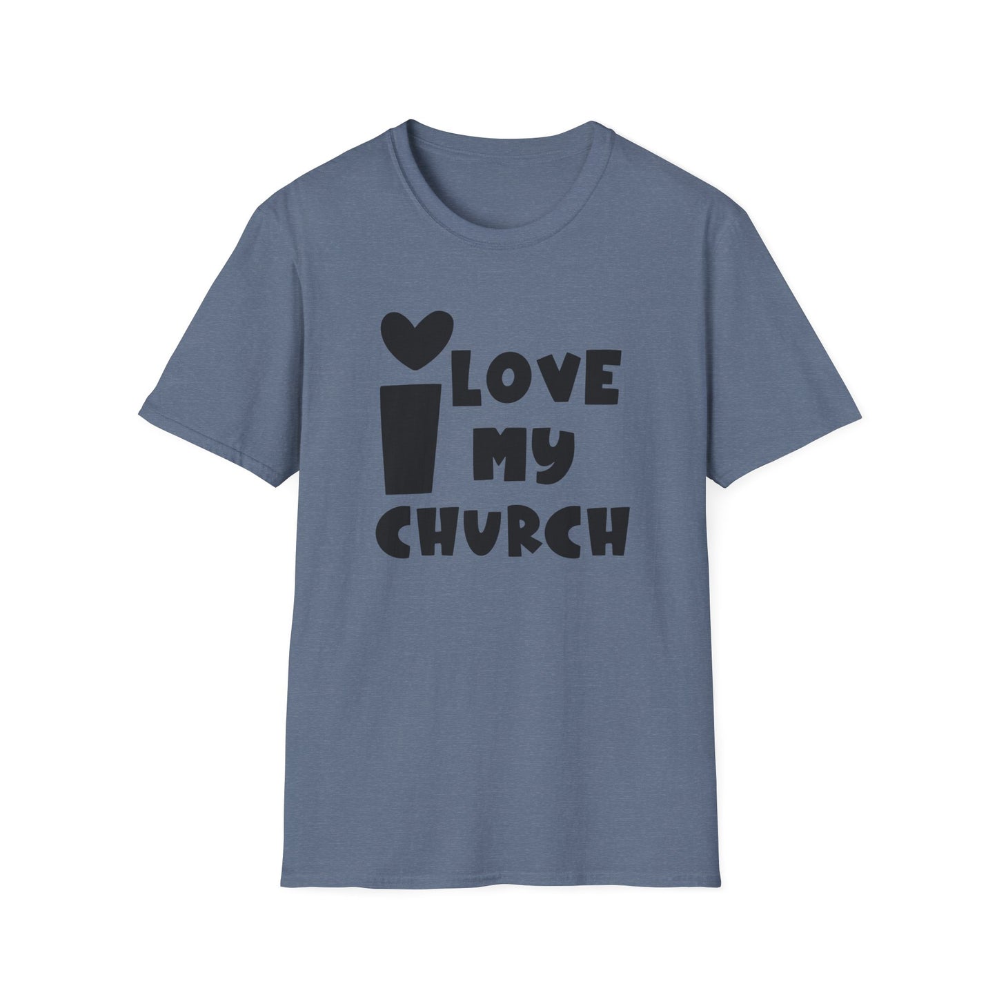 I Love My Church - Heart- Softstyle T-Shirt
