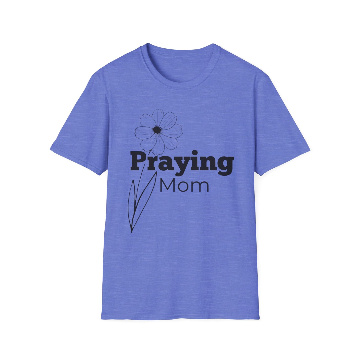 Praying Mom - Floral Design - Softstyle T-Shirt