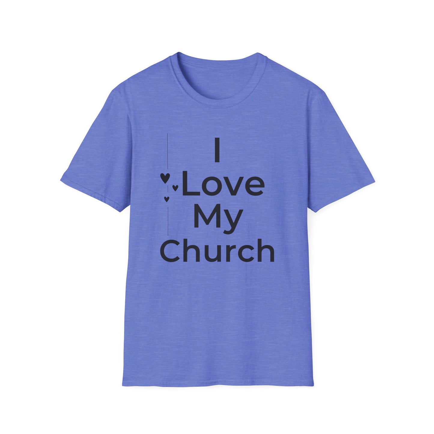 I Love My Church - Line with Heart  - Softstyle T-Shirt