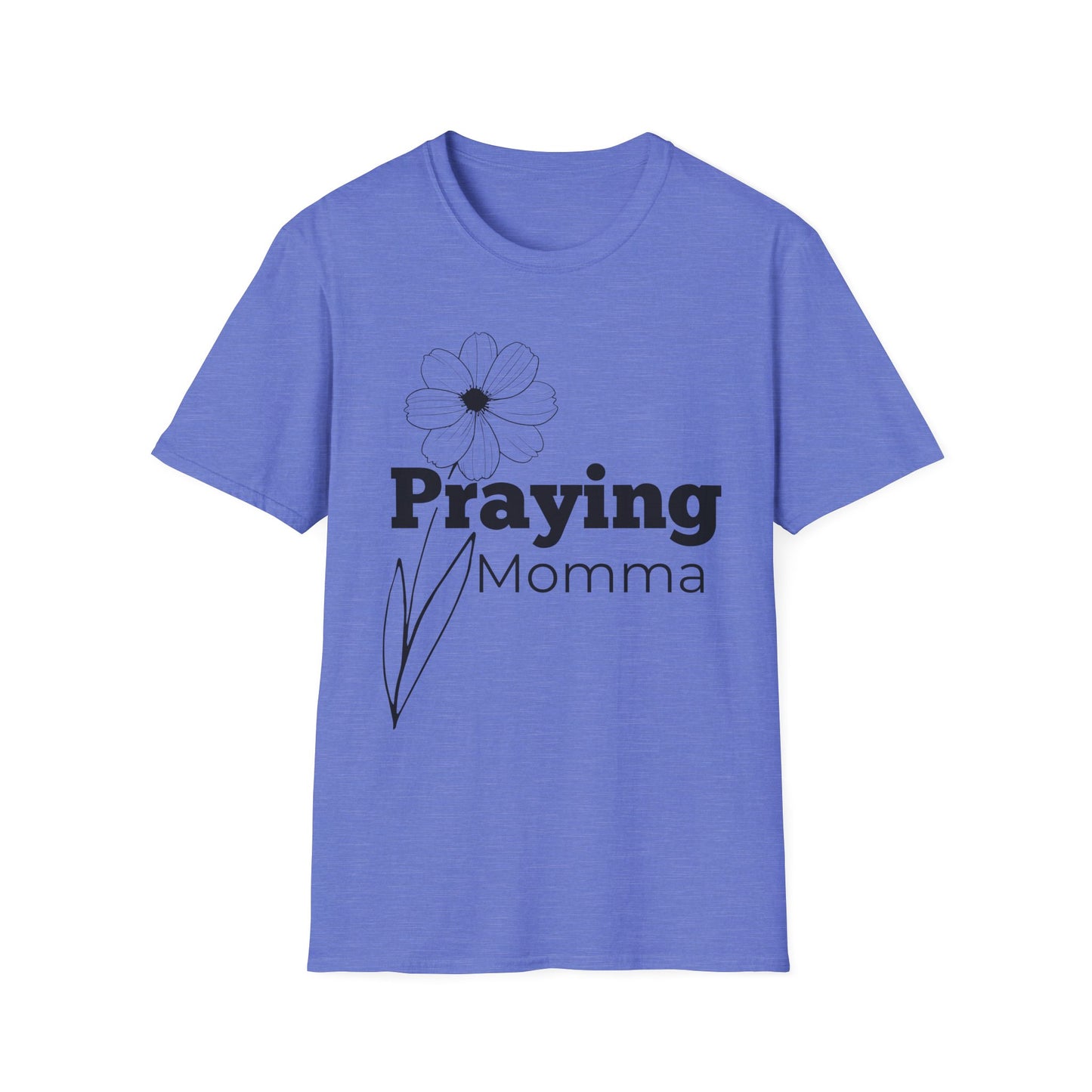 Praying Momma - Softstyle T-Shirt | Floral Design for Moms