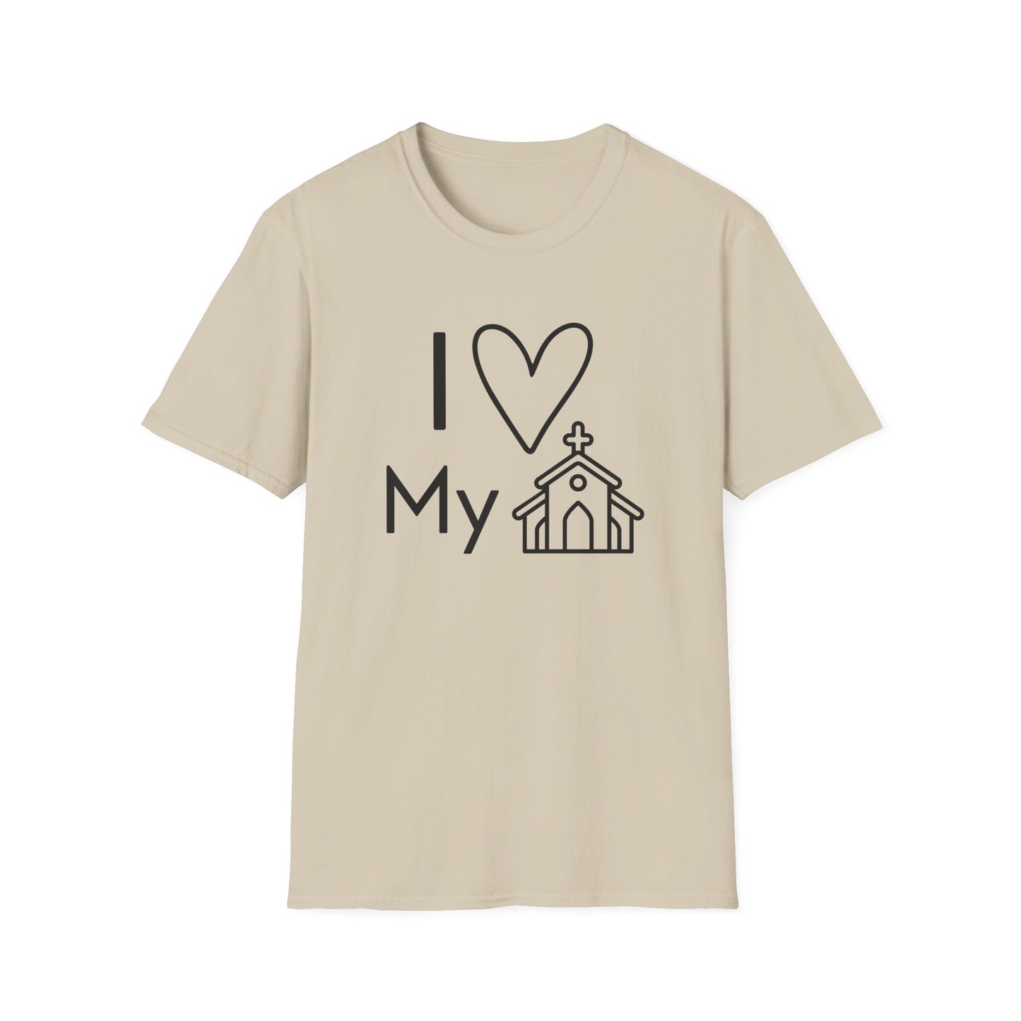 I Love My Church - Emoji - Softstyle T-Shirt