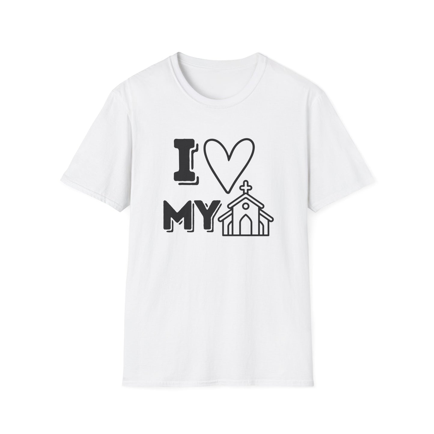 I Love My Church - Emoji 2 - Softstyle T-Shirt