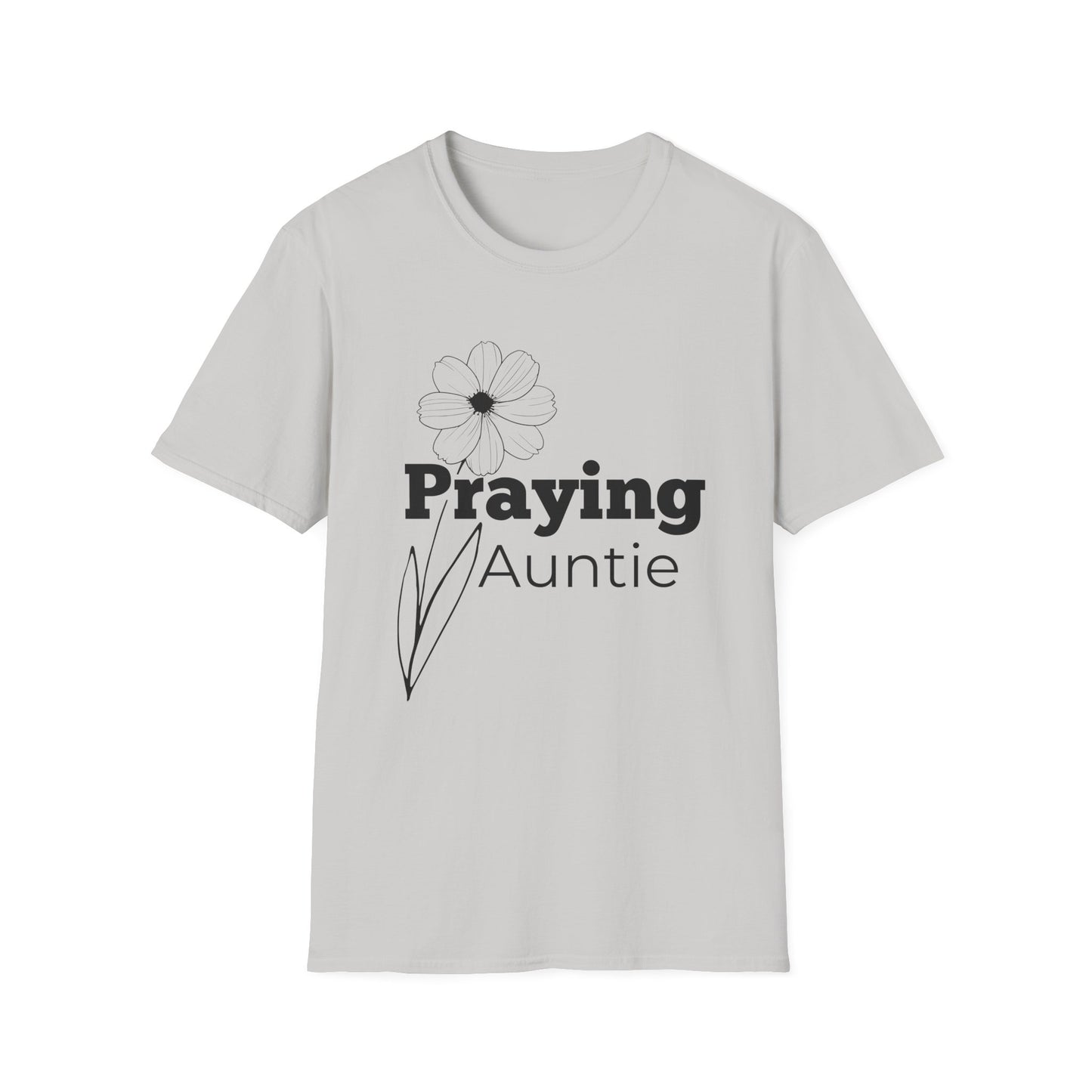 Praying Auntie - Floral Design- Softstyle T-Shirt
