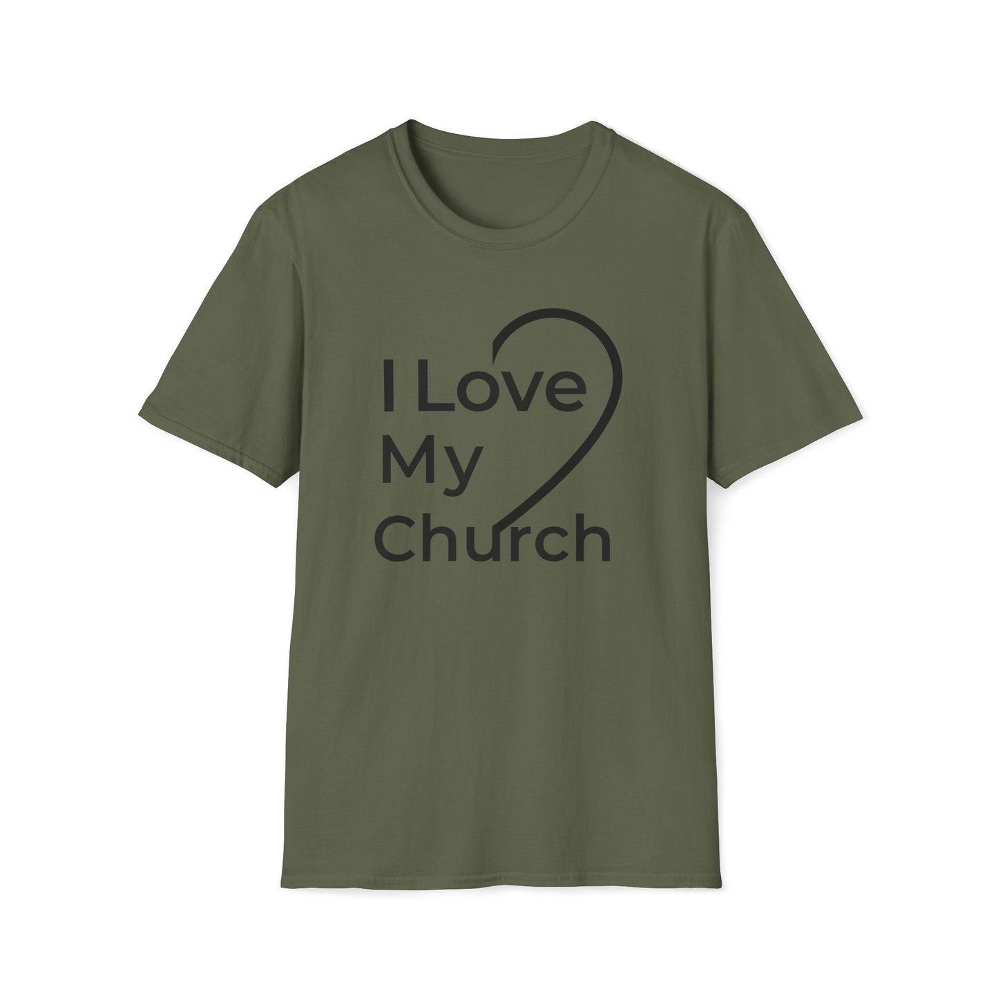 I Love My Church - Half Heart - Softstyle T-Shirt