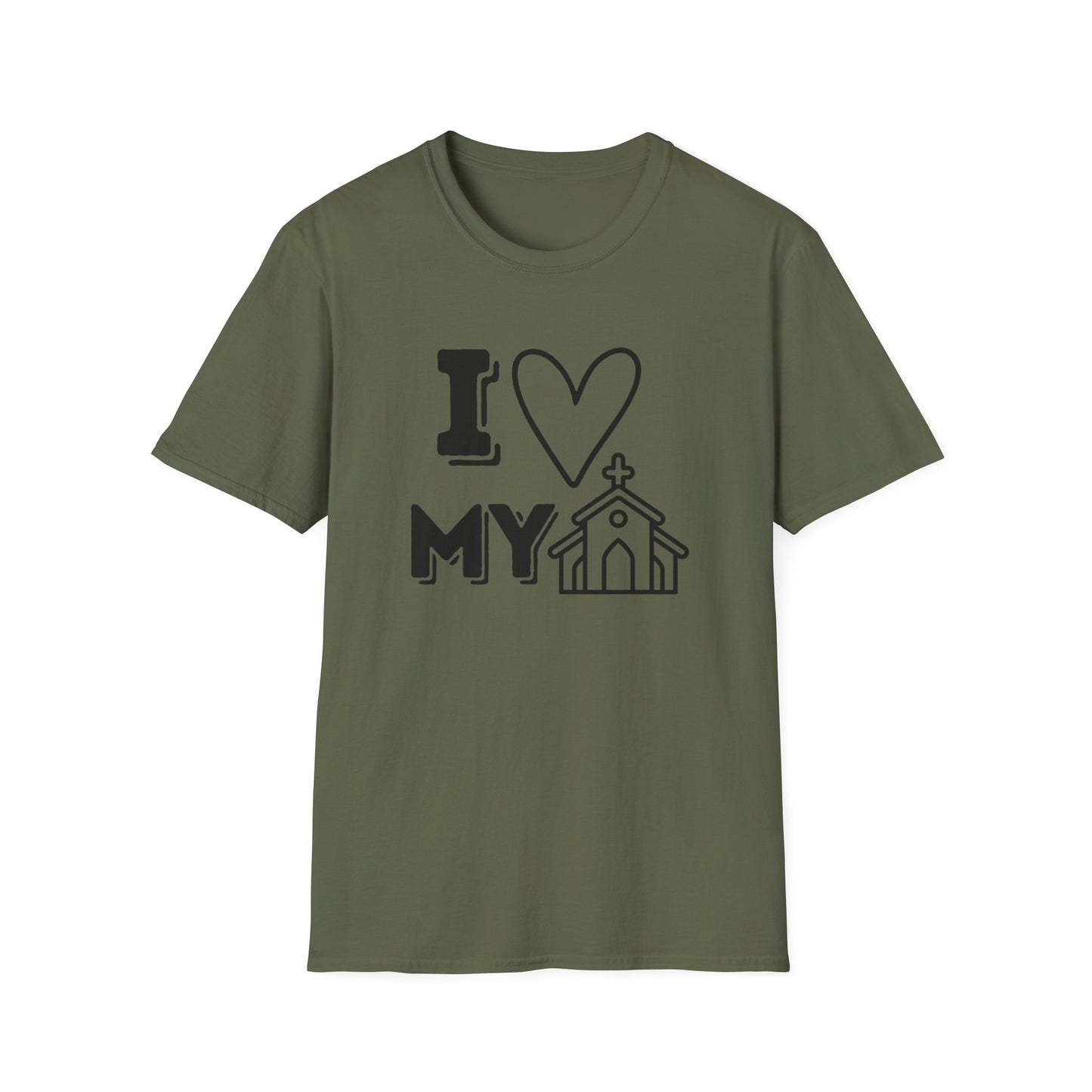 I Love My Church - Emoji 2 - Softstyle T-Shirt