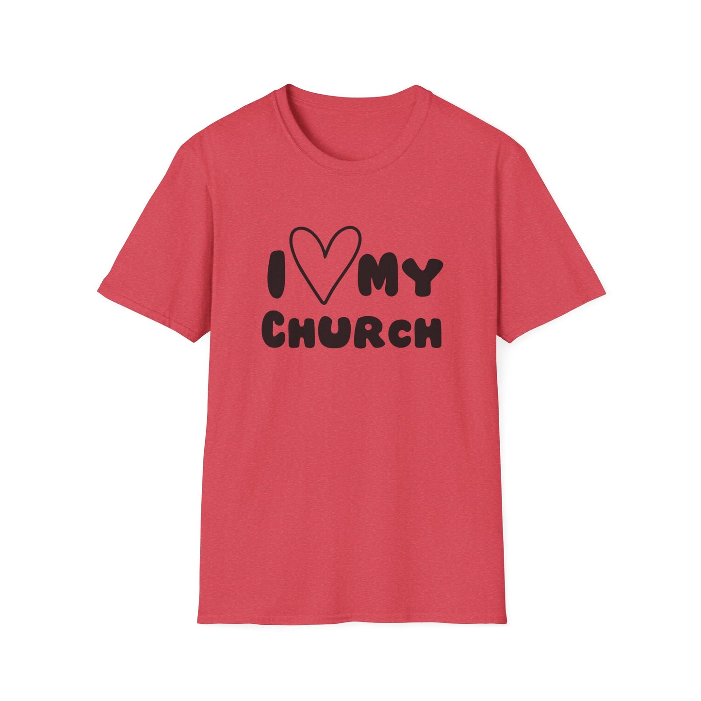 I Love My Church - Heart- Softstyle T-Shirt