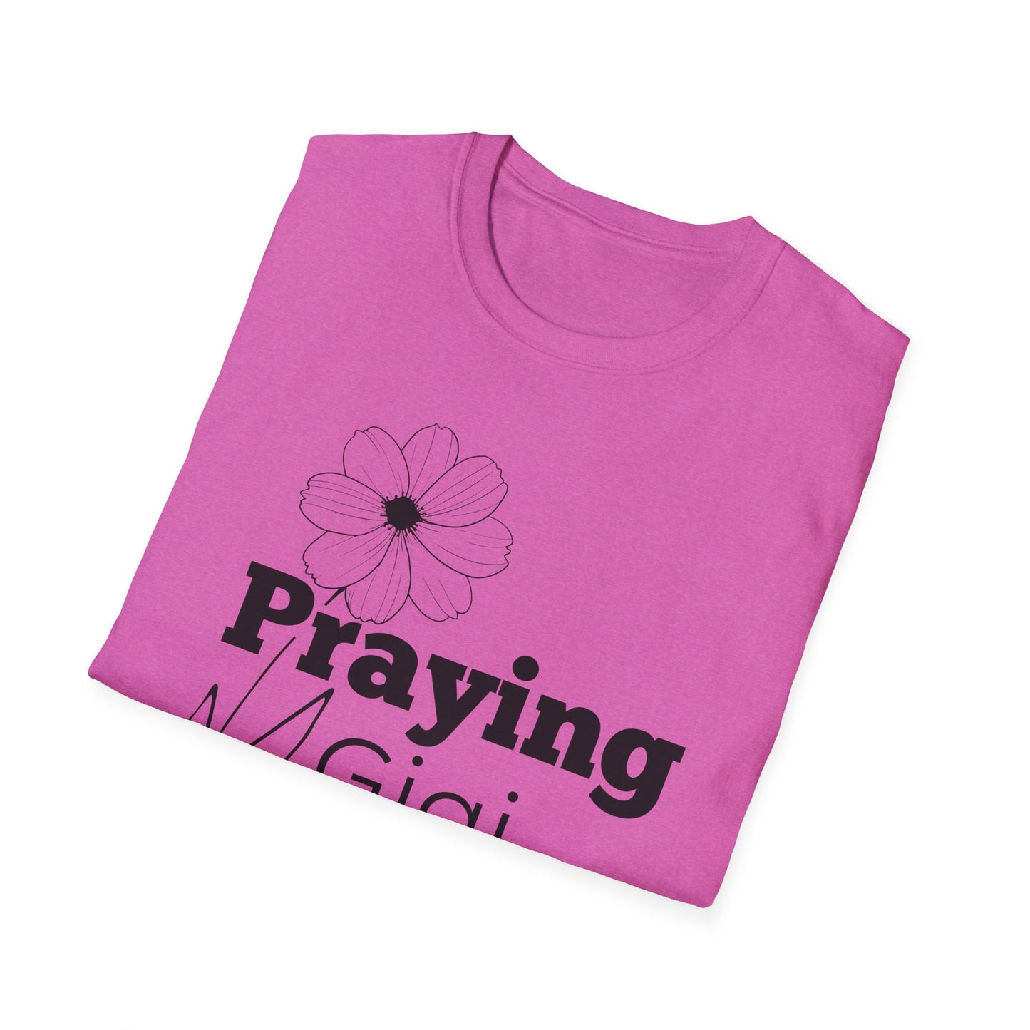 Praying Gigi -Floral Design - Softstyle T-Shirt