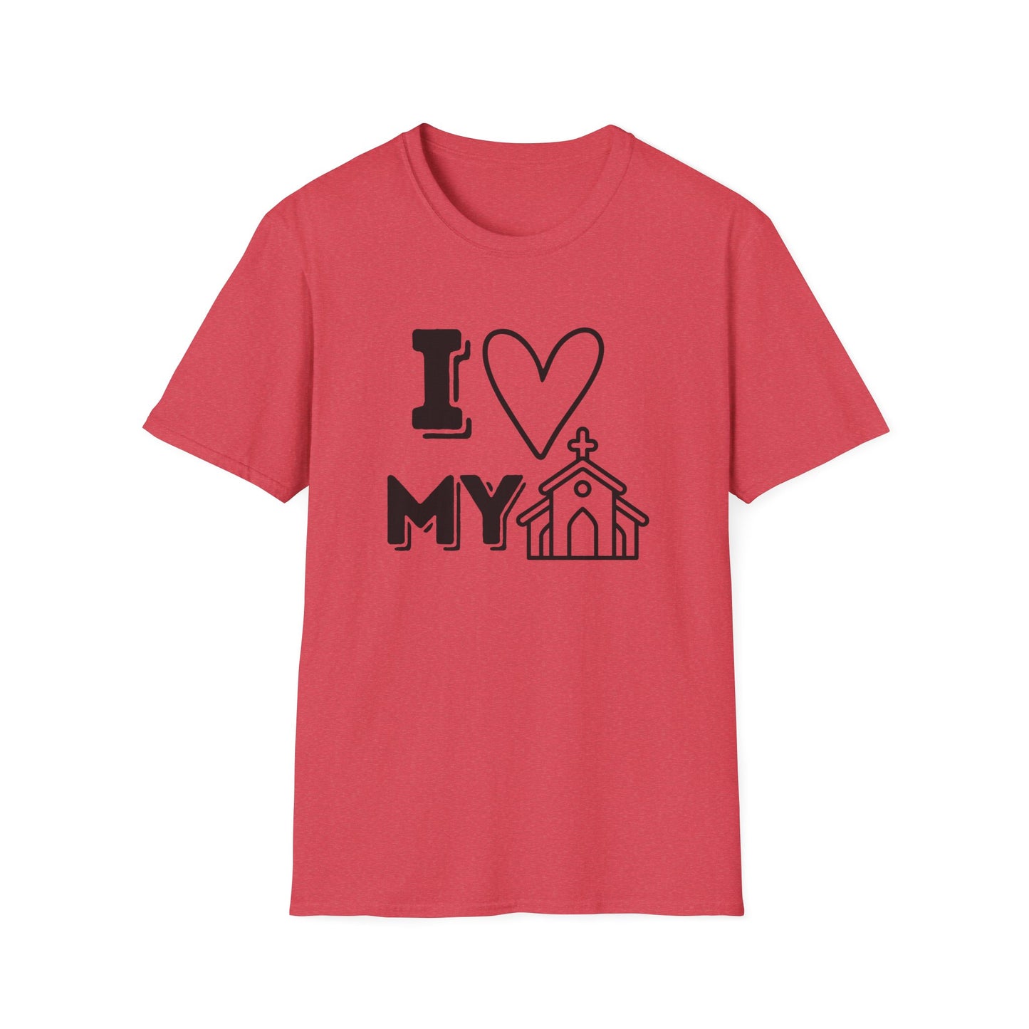 I Love My Church - Emoji 2 - Softstyle T-Shirt