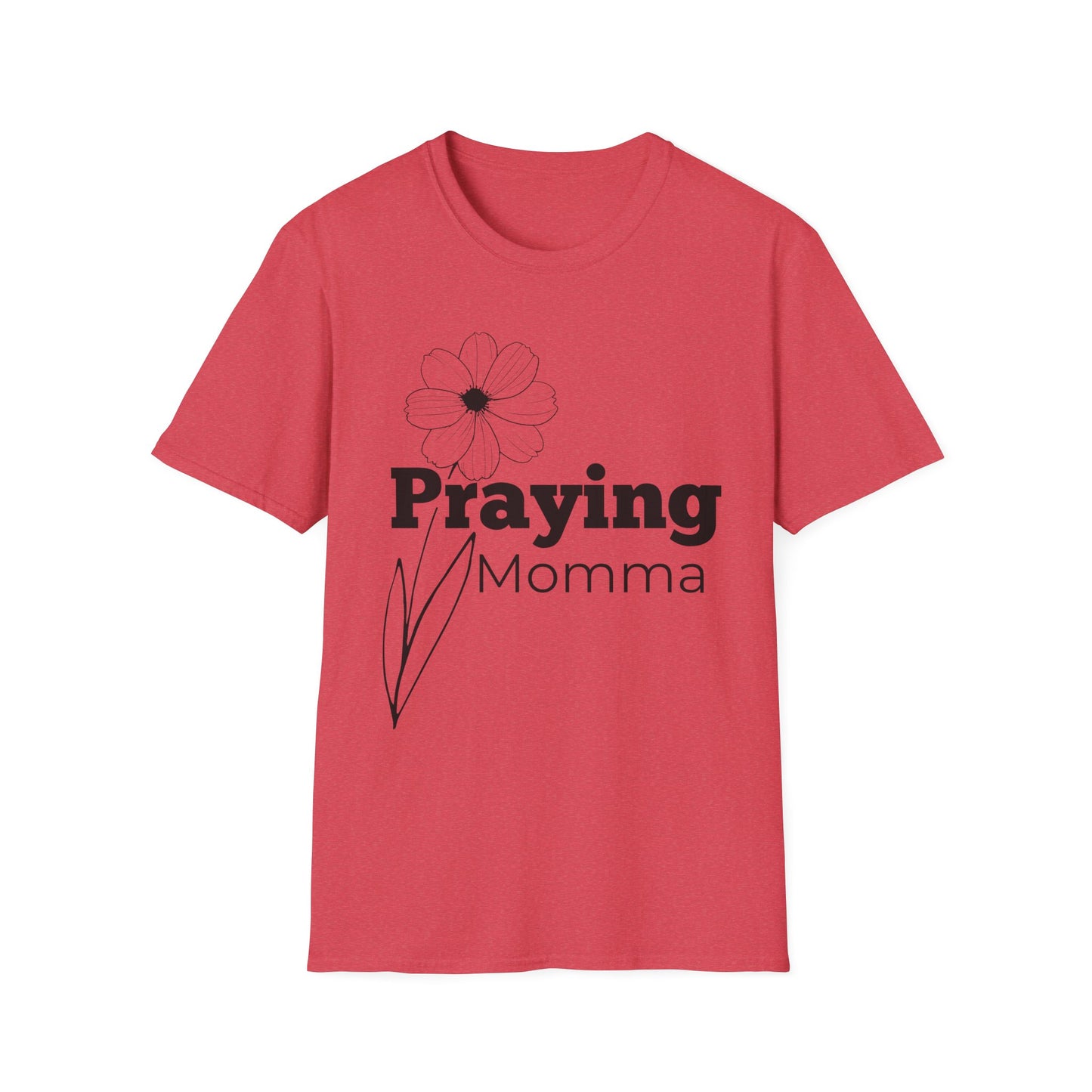 Praying Momma - Softstyle T-Shirt | Floral Design for Moms