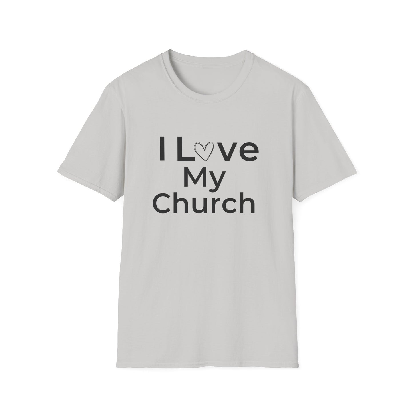 I Love My Church - Plain Text with Heart - Softstyle T-Shirt