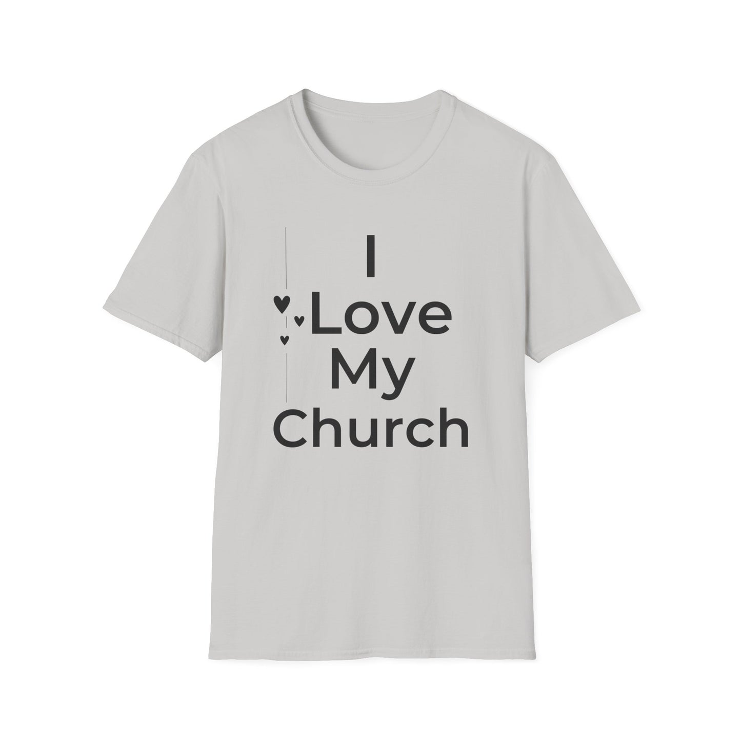 I Love My Church - Line with Heart  - Softstyle T-Shirt