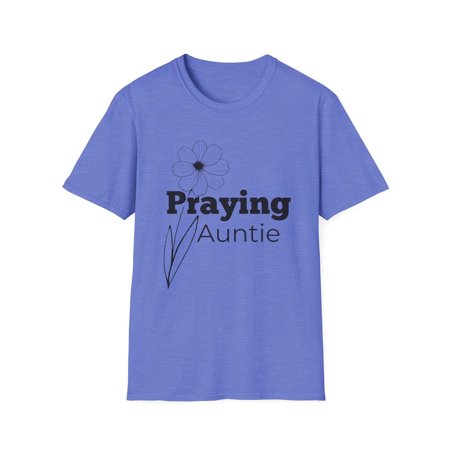 Praying Auntie - Floral Design- Softstyle T-Shirt