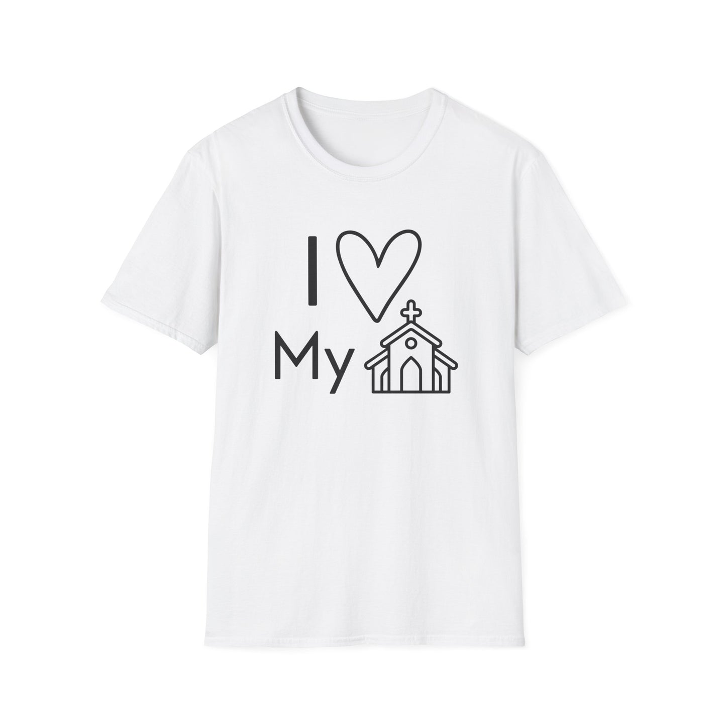 I Love My Church - Emoji - Softstyle T-Shirt