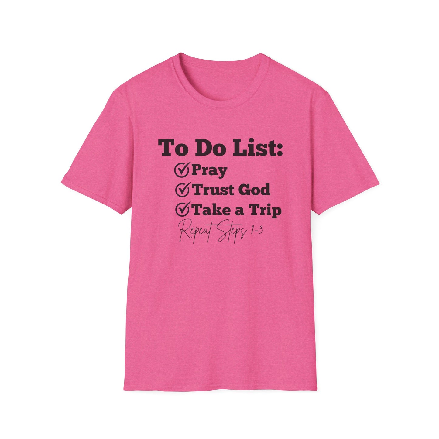 Travel -To Do List - Softstyle T-Shirt