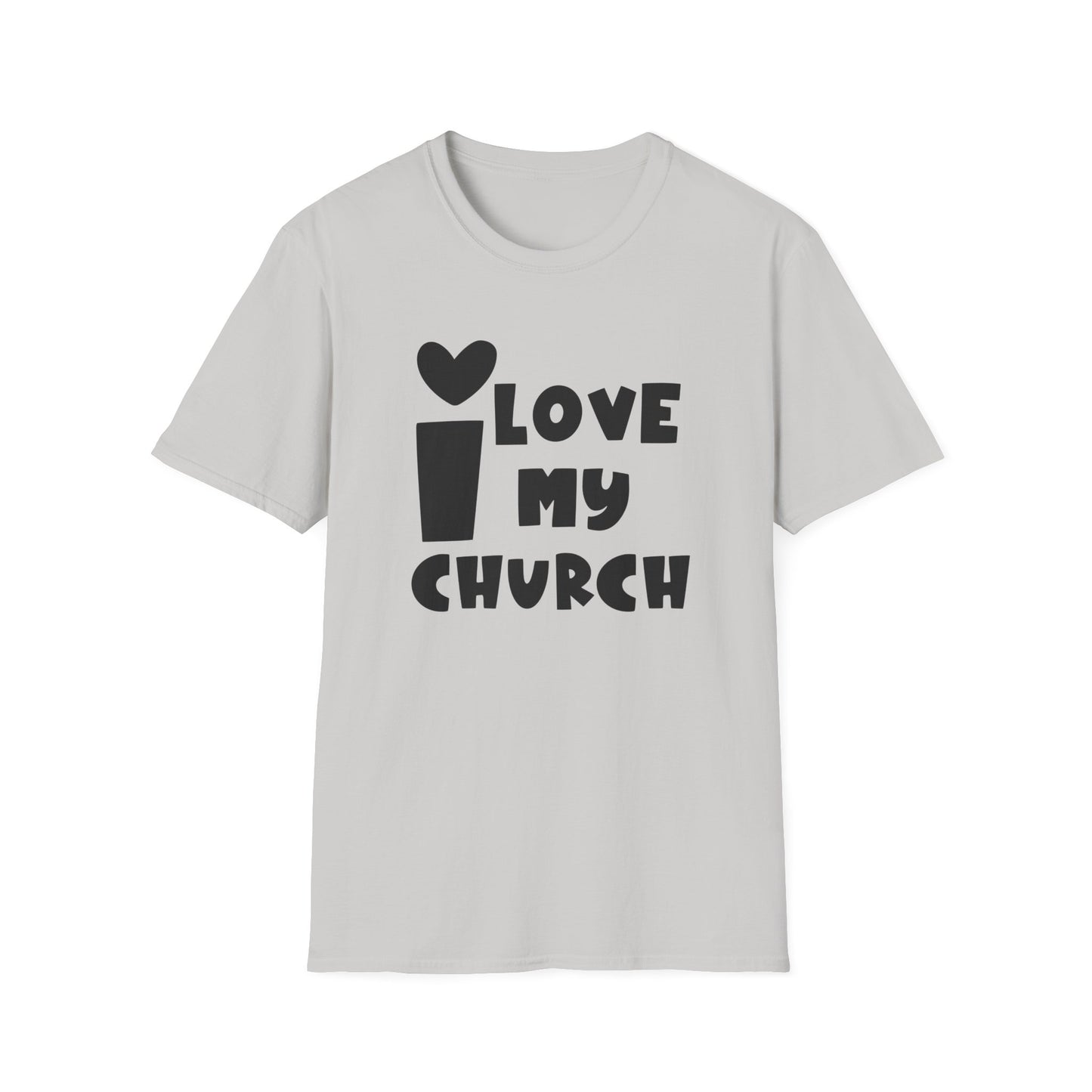 I Love My Church - Heart- Softstyle T-Shirt