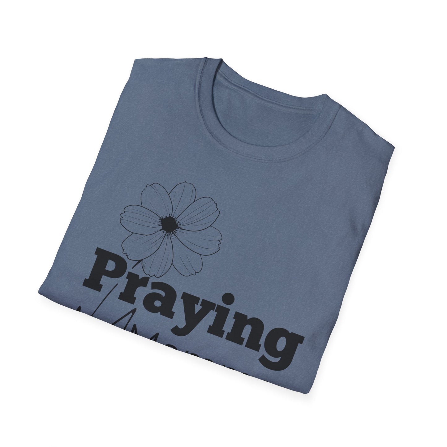 Praying Momma - Softstyle T-Shirt | Floral Design for Moms