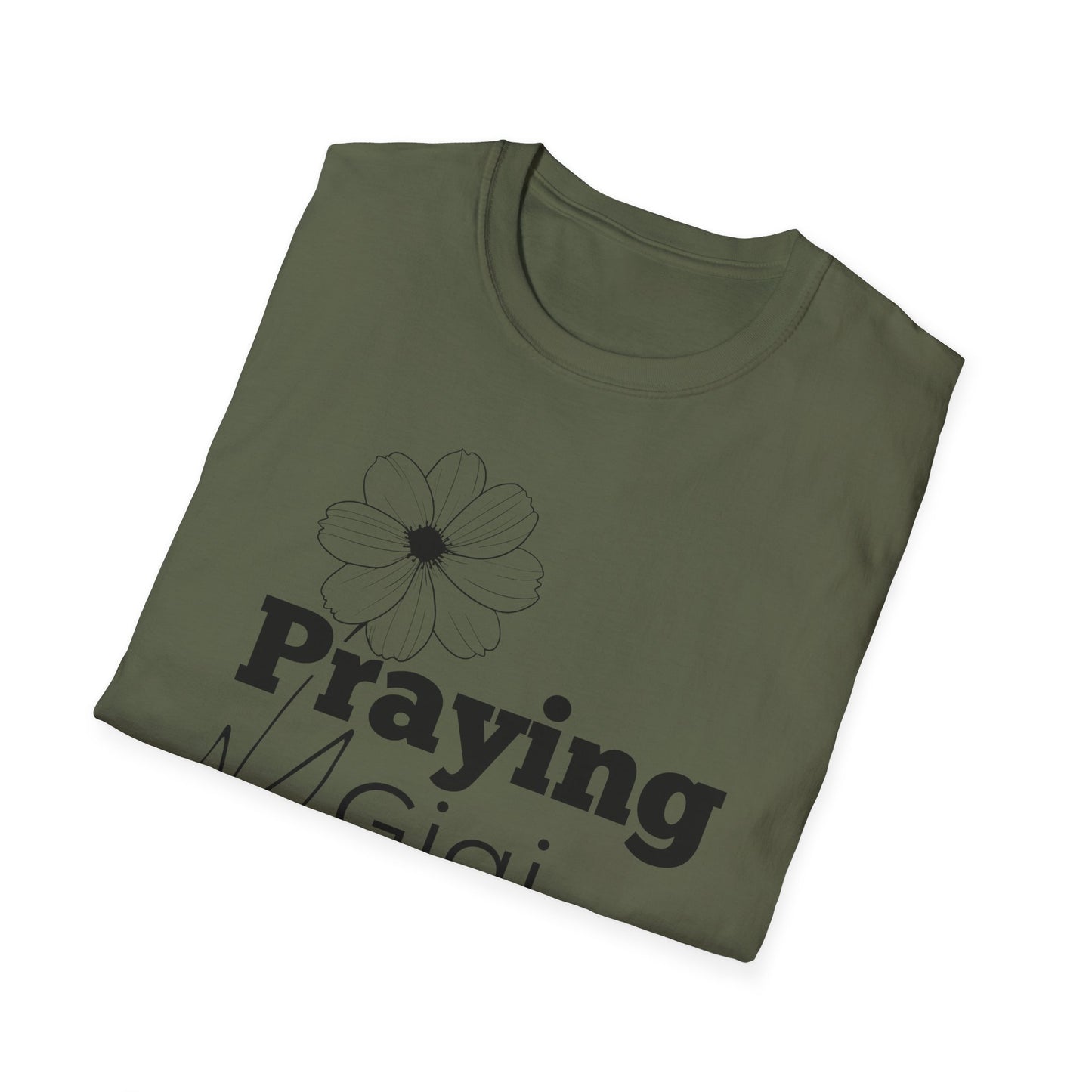 Praying Gigi -Floral Design - Softstyle T-Shirt