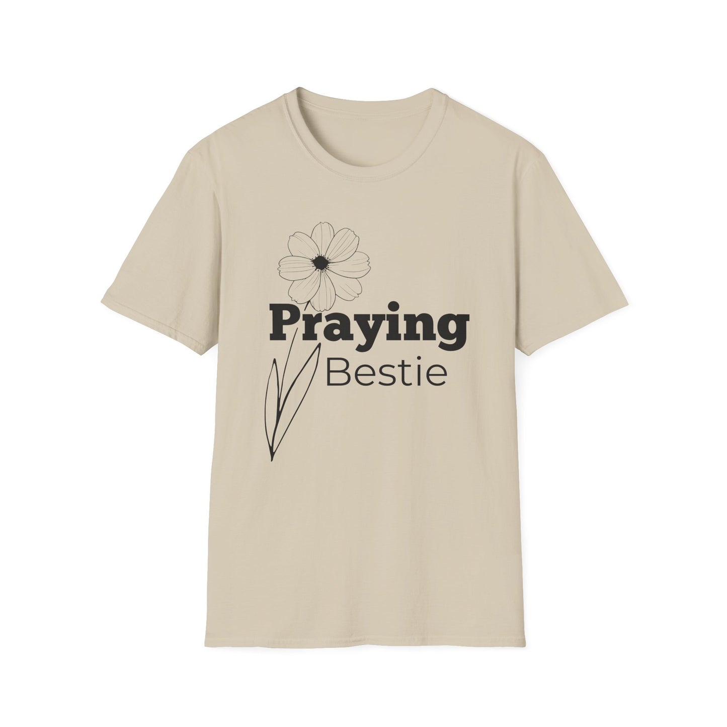 Praying Bestie - Floral Design- Softstyle T-Shirt