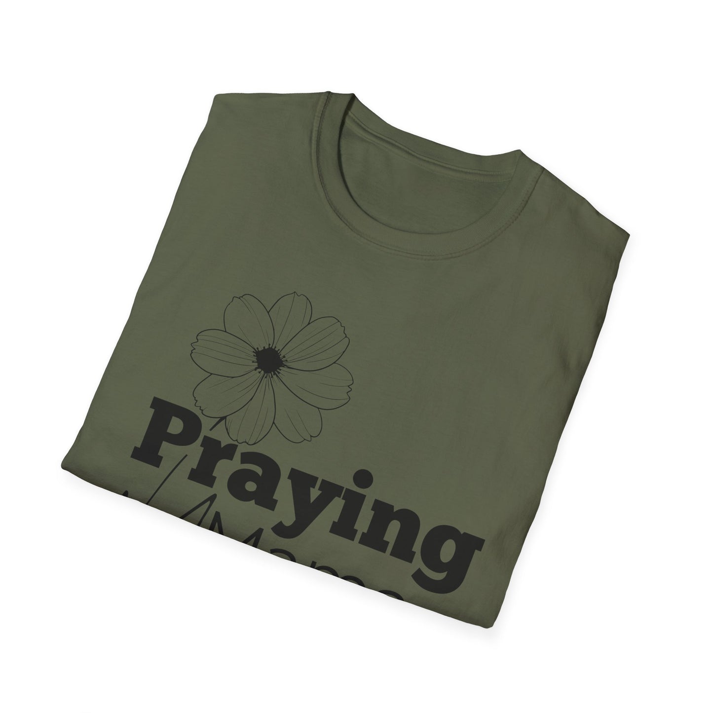 Praying Mama - Floral Design - Softstyle T-Shirt