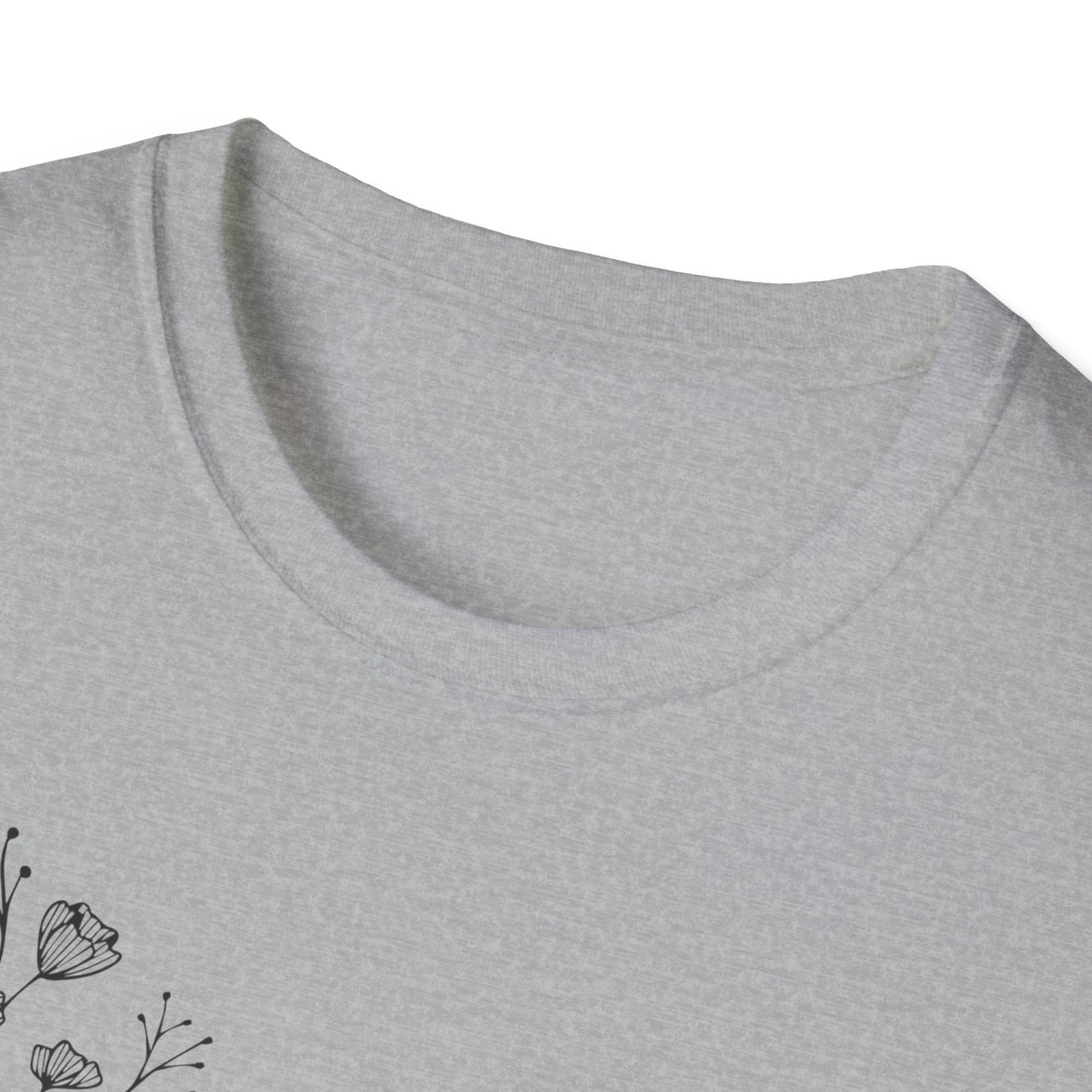 I Love My Church - Floral left side - Softstyle T-Shirt