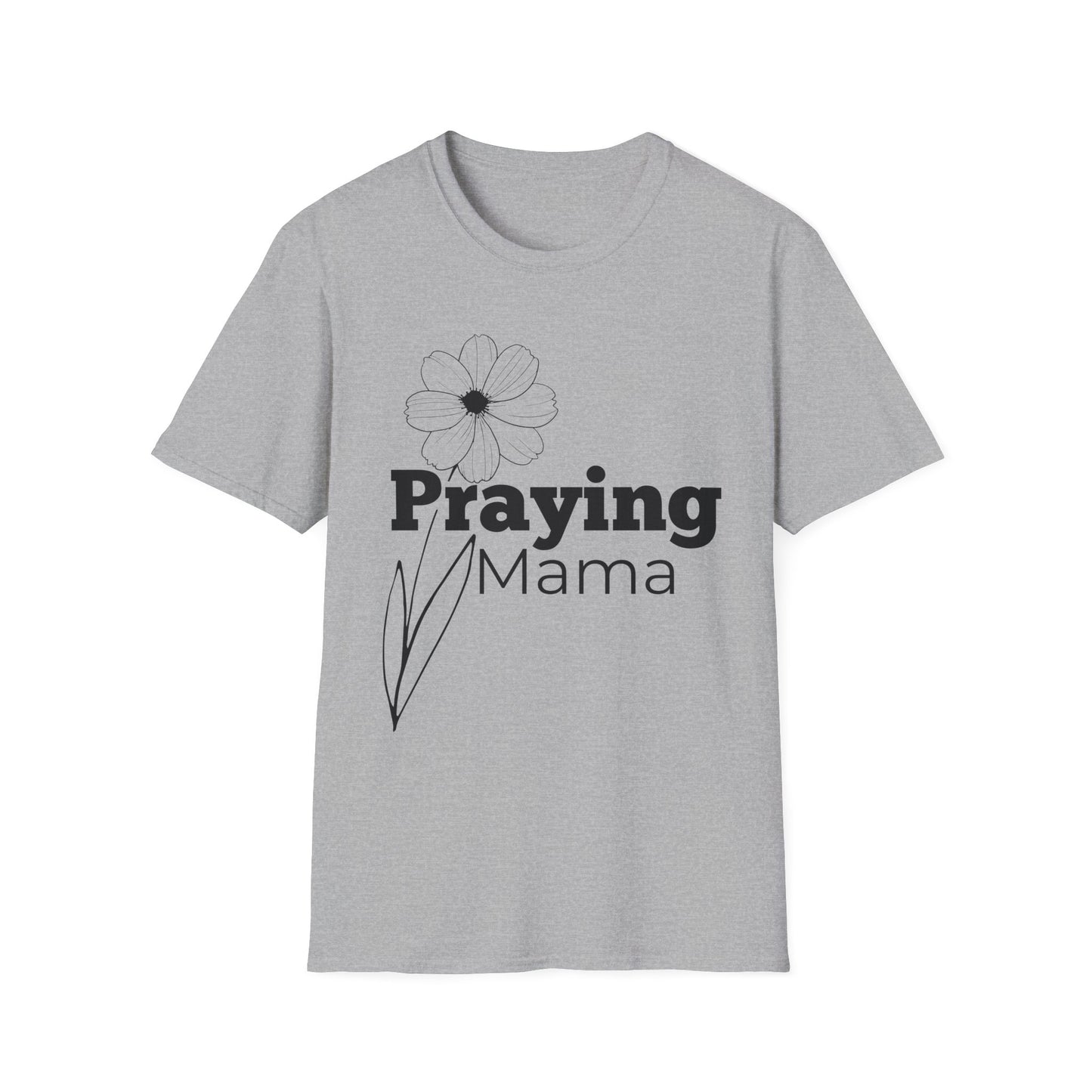 Praying Mama - Floral Design - Softstyle T-Shirt